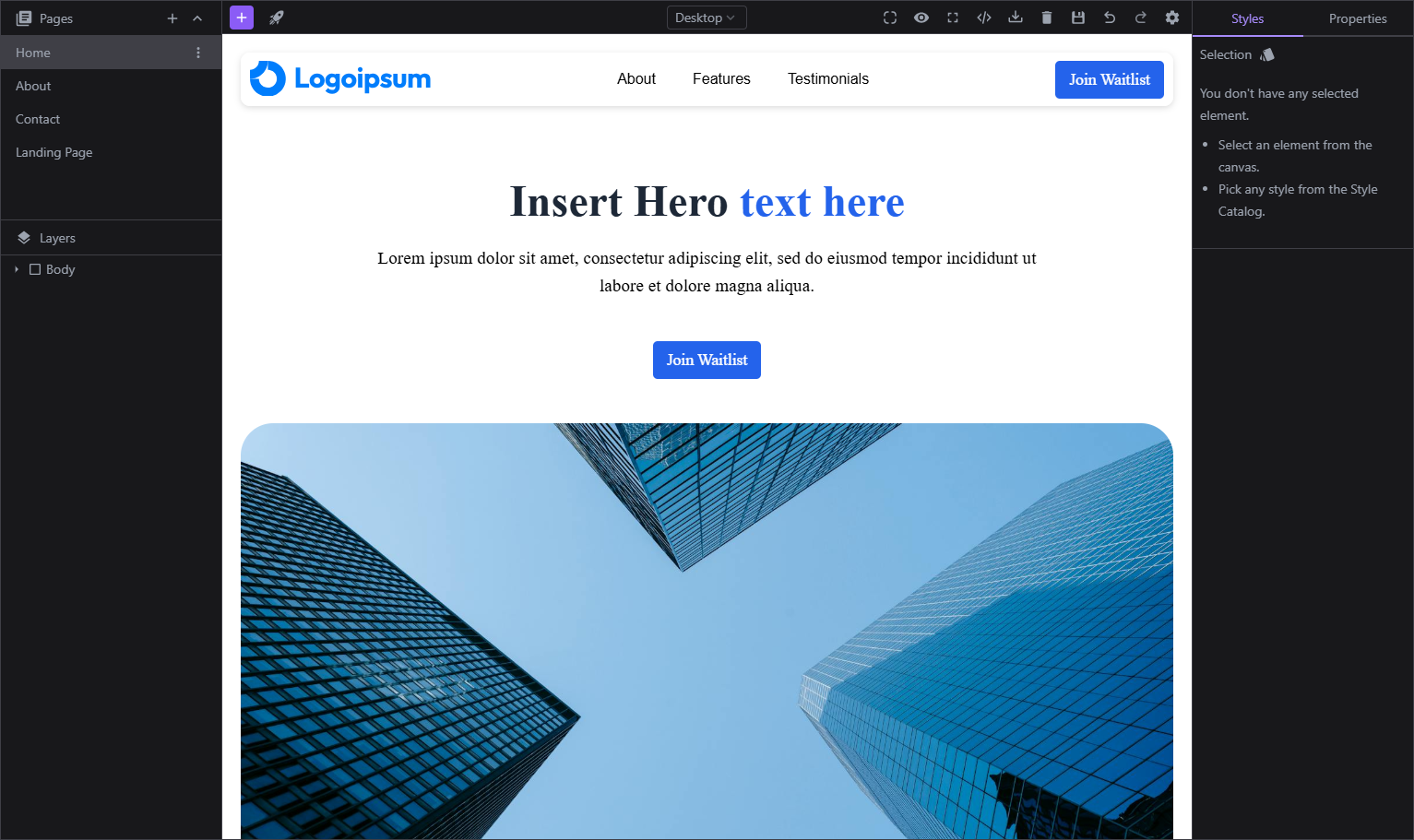Struxt Editor Interface